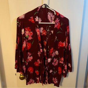 PINK FLORAL BLOUSE, size L